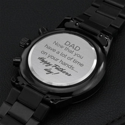 Dad Now That You Have A Lot Of Time On Your Hands. Watch. Selling Out Fast! Engraving Chronograph Watch