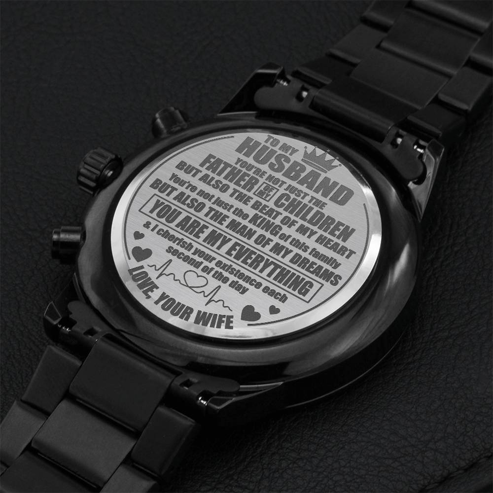 You Are My Everything Engraving Chronograph Watch