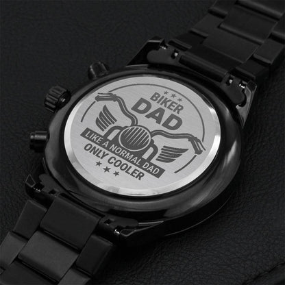 Biker Dad 1 Engraving Chronograph Watch