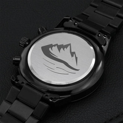 Mountain Range Chronograph Watch Engraving Chronograph Watch