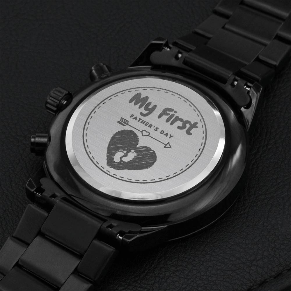 My First Father's Day Engraving Chronograph Watch
