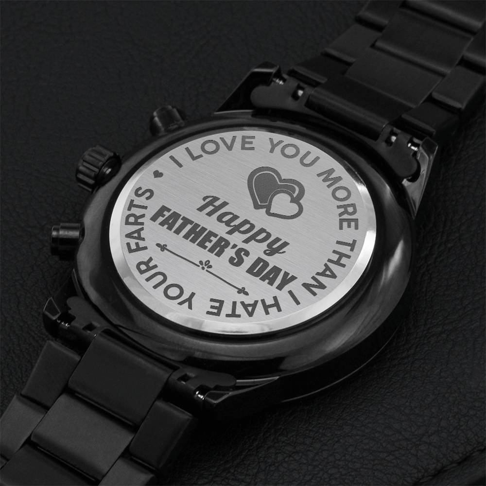 Father's Day Gift - Engraved Watch For Men - Limited Edition Engraving Chronograph Watch