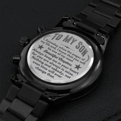Son Most Beautiful Chapters - Chronograph Watch 3 Engraving Chronograph Watch