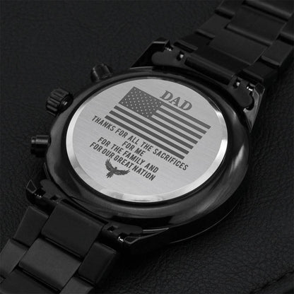 Luxury Watch Gift For Your Dad ?? Engraving Chronograph Watch