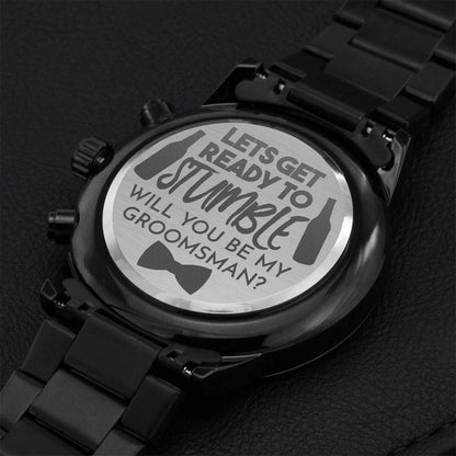 Get Ready To Stumble Engraving Chronograph Watch