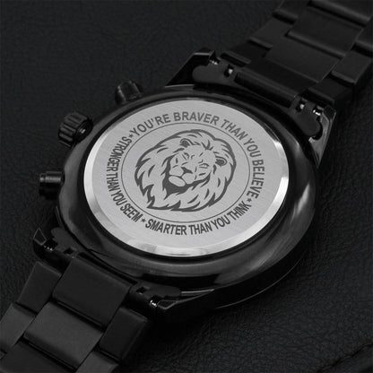 To My Son Engraving Chronograph Watch