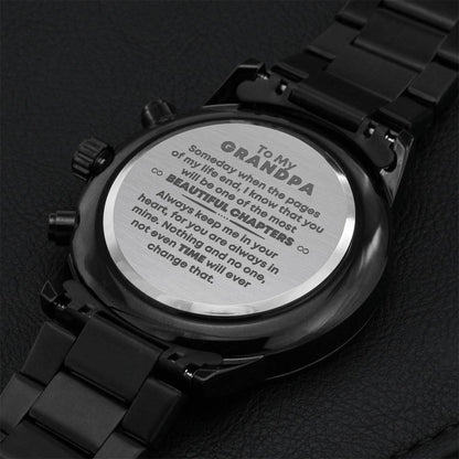 Grandpa Most Beautiful Chapters - Chronograph Watch Engraving Chronograph Watch