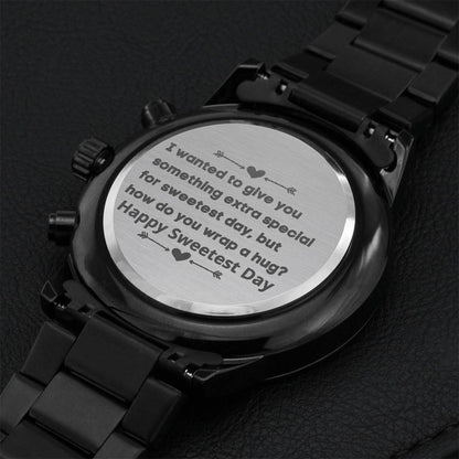 Sweetest Day Gift For Him Engraving Chronograph Watch