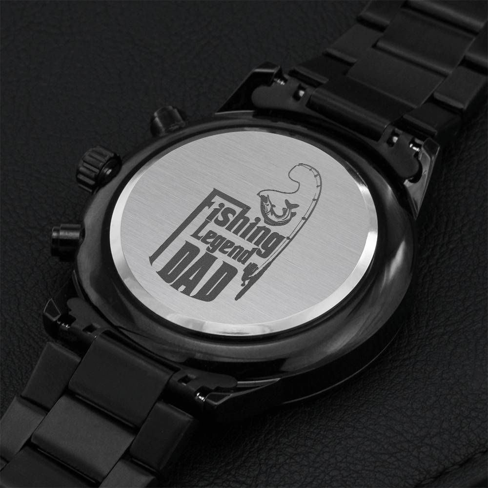 Fishing Legend Dad Waterproof Premium Watch Engraving Chronograph Watch