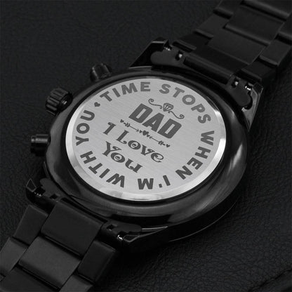 To My Dad - Watch For Men - Gift Limited Edition Engraving Chronograph Watch
