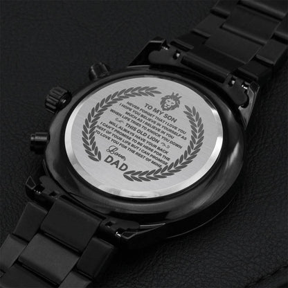 To My Son Chronograph Watch 4 Engraving Chronograph Watch