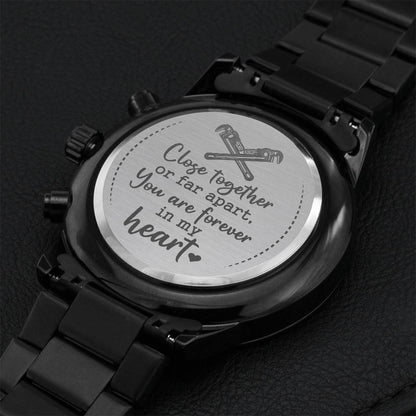 Plumber Dad - You Are Forever In My Heart Watch Engraving Chronograph Watch