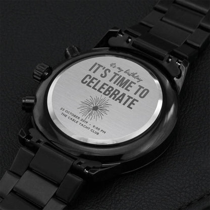 It's My Birthday Engraving Chronograph Watch