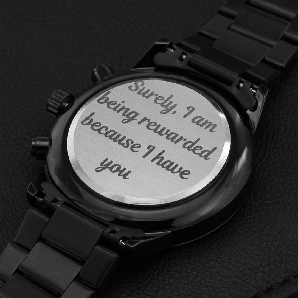 To My Boyfriend 2 Engraving Chronograph Watch