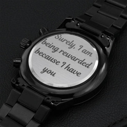 To My Boyfriend 2 Engraving Chronograph Watch