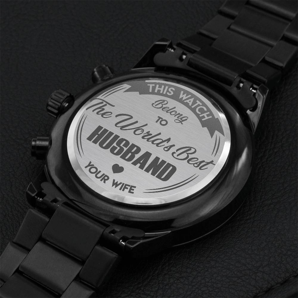 Customize Watch For Him Surprise Gift For Husband Best Gift For Husband Birthday Husband Who Has Everything Sentimental Husband Gift 2 Engraving Chronograph Watch
