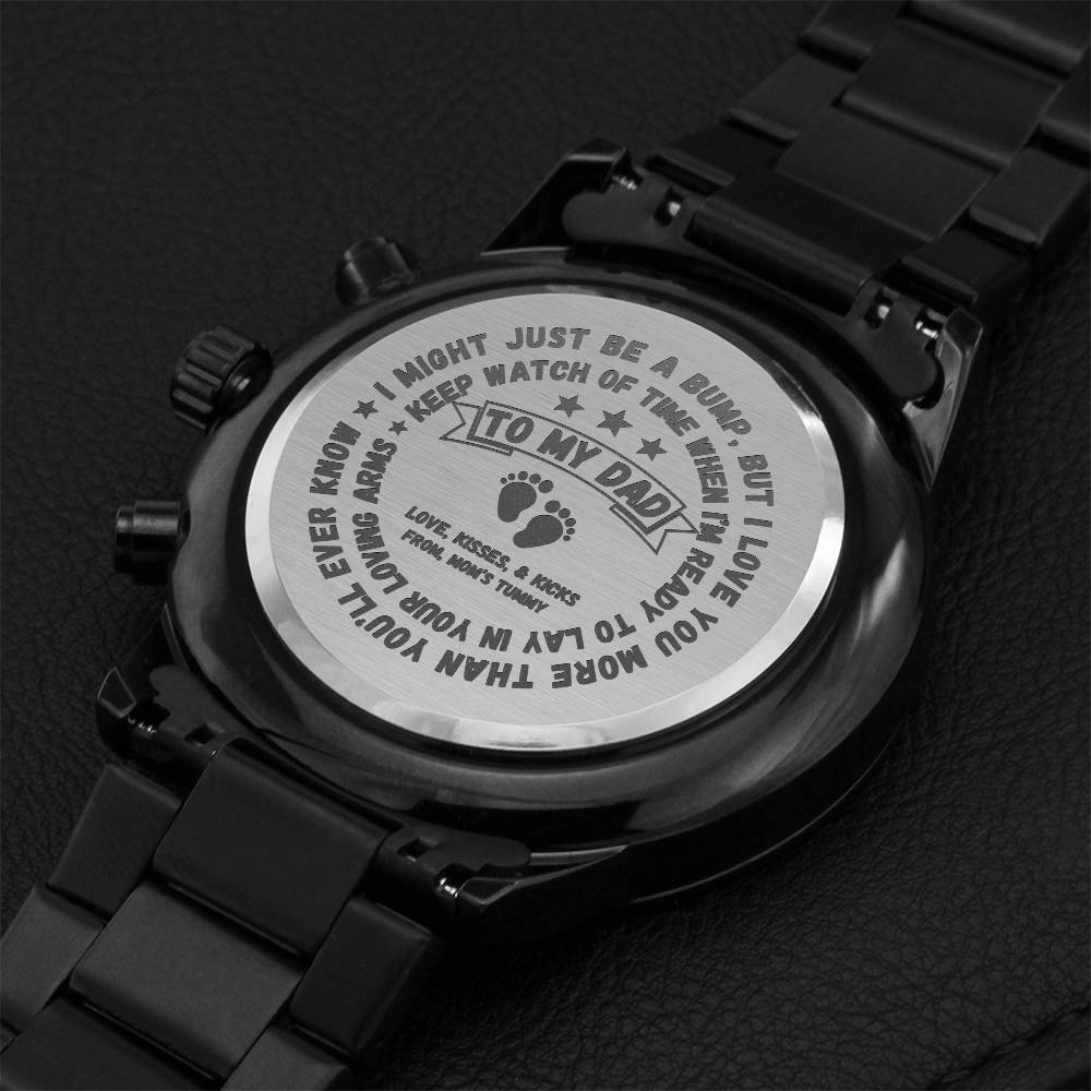 New Dad Father's Day Engraved Chronograph Watch Engraving Chronograph Watch