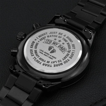 New Dad Father's Day Engraved Chronograph Watch Engraving Chronograph Watch