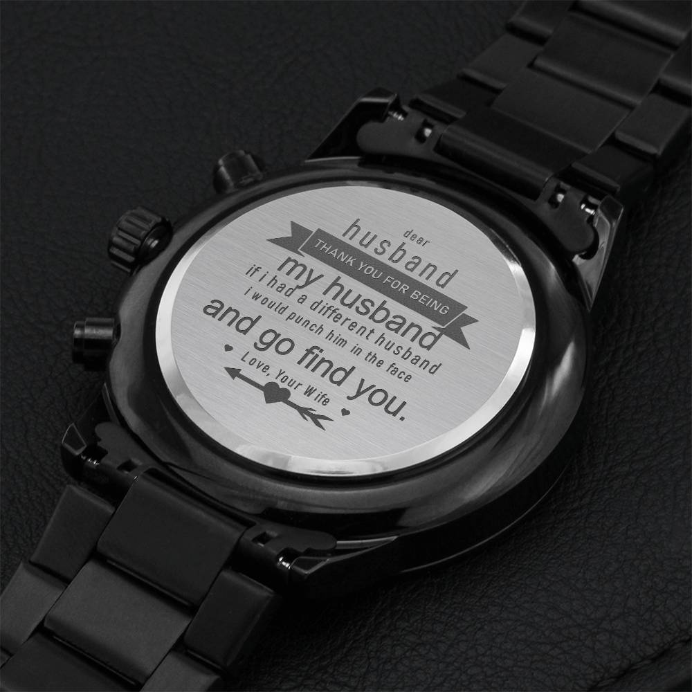 To My Husband - I Love You - Father's Day Gift - Luxury Watch 6 Engraving Chronograph Watch