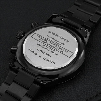 For Dad 3 Engraving Chronograph Watch