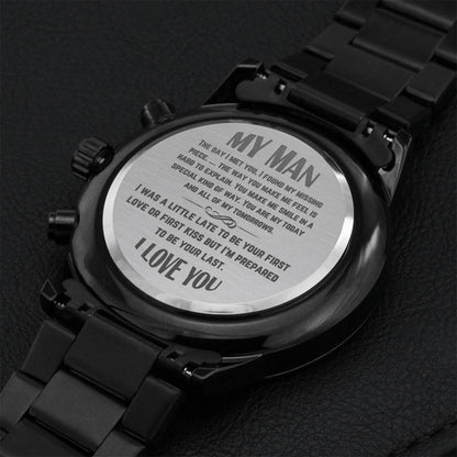 The Day I Met You Engraving Chronograph Watch