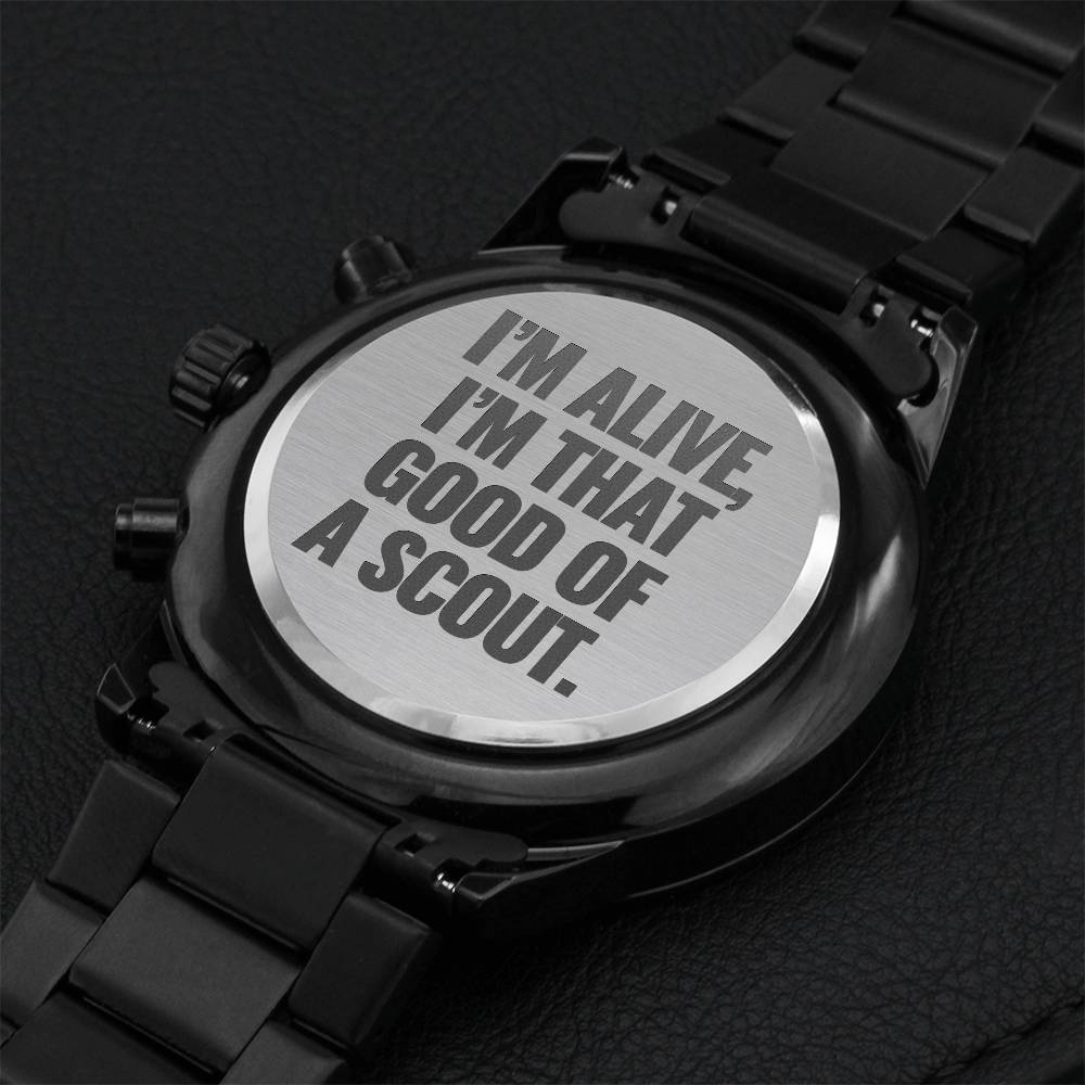 Scout Watch Engraving Chronograph Watch