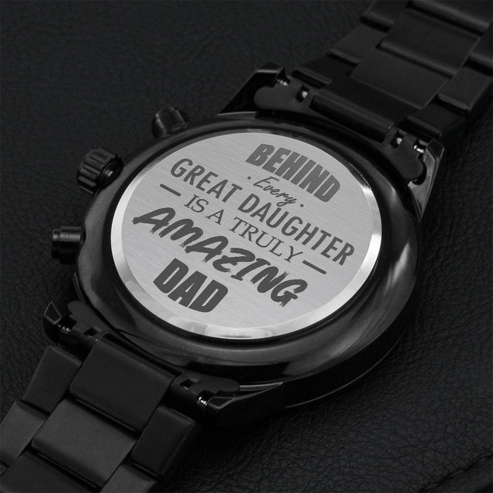 Amaziiiiing Engraving Chronograph Watch