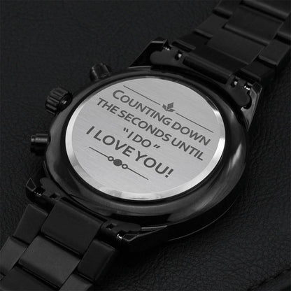Best Dad Ever 6 Engraving Chronograph Watch