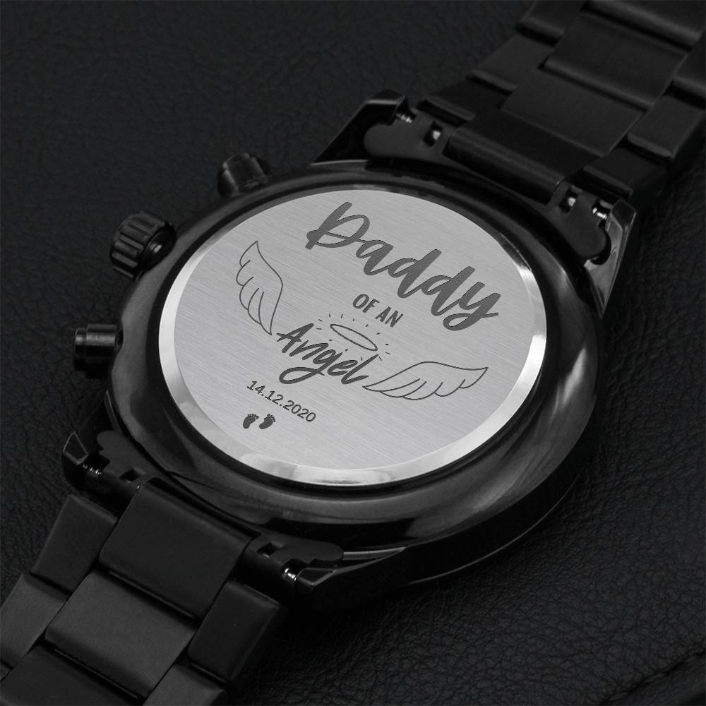 Angel Dad Gift - Watch Engraving Chronograph Watch