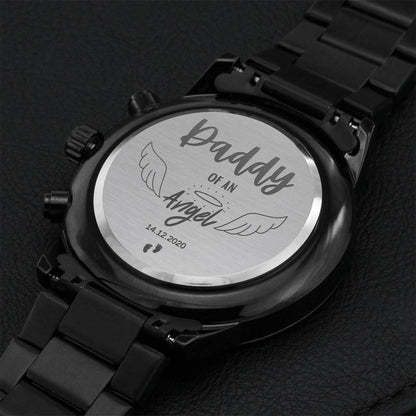 Angel Dad Gift - Watch Engraving Chronograph Watch