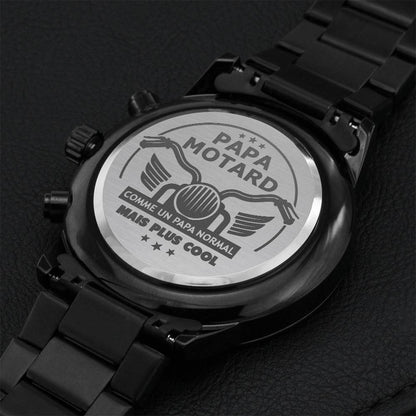Montre Chronographe Papa Motard Engraving Chronograph Watch
