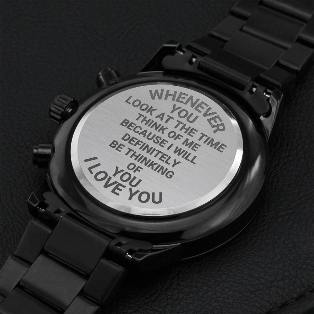 Think Of Me - Chronograph Watch Engraving Chronograph Watch