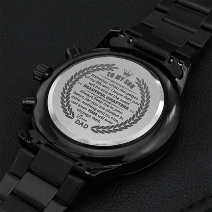 To My Son Chronograph Watch 1 Engraving Chronograph Watch