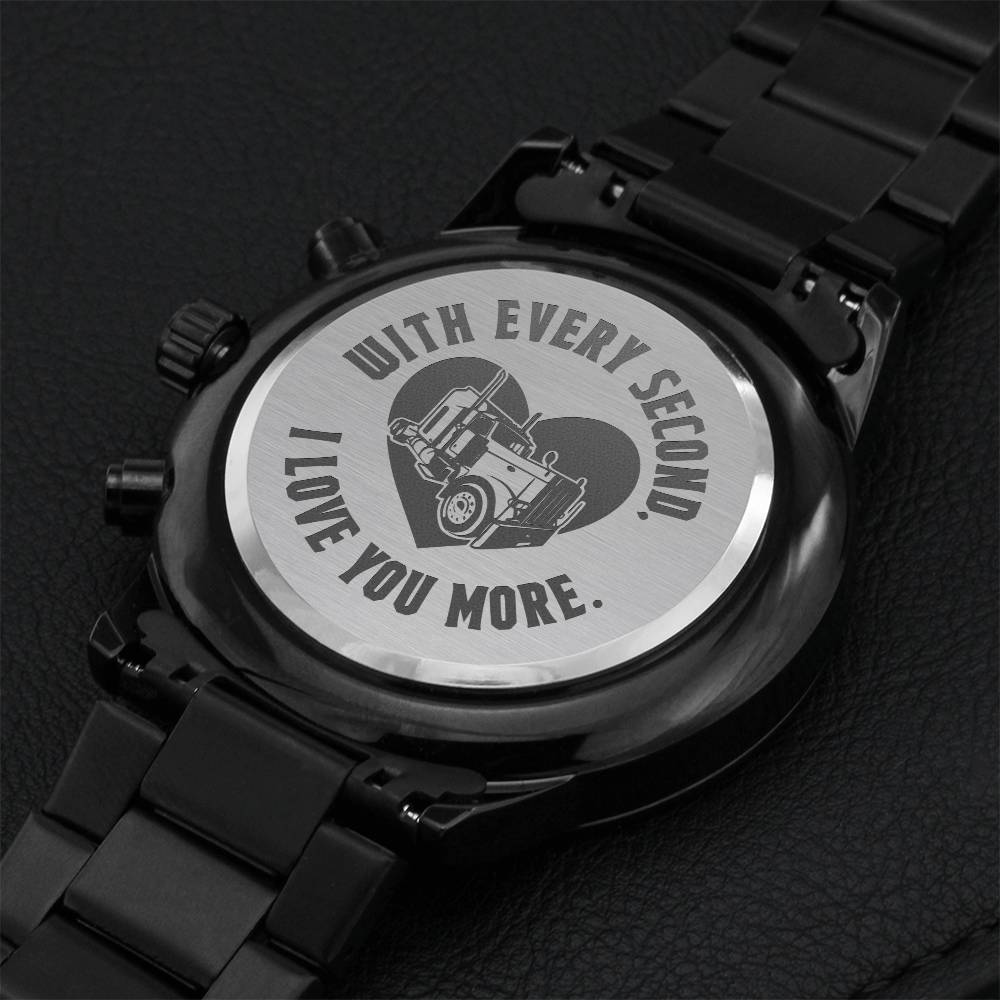 Gift For Trucker - Luxury Watch 1 Engraving Chronograph Watch