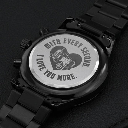 Gift For Trucker - Luxury Watch 1 Engraving Chronograph Watch