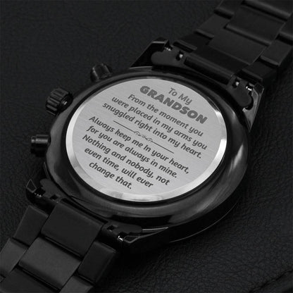Grandsons - Snuggled Right In - Chronograph Watch Engraving Chronograph Watch