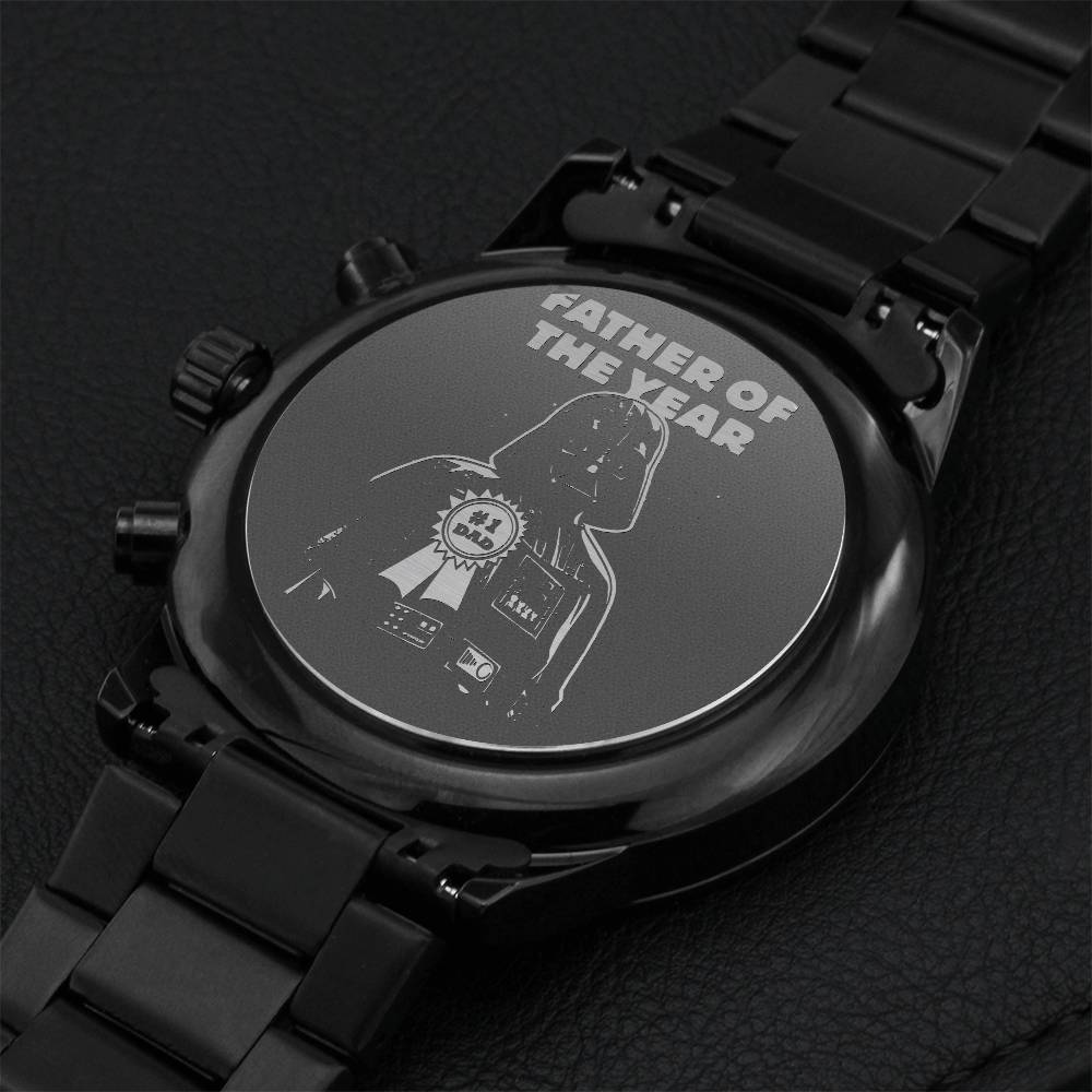 Father Of The Year Engraving Chronograph Watch