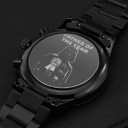 Father Of The Year Engraving Chronograph Watch