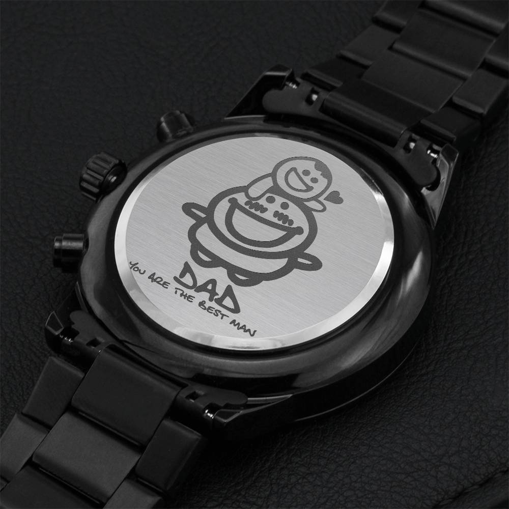 Dad You Are The Best Man Engraved Watch. Engraving Chronograph Watch