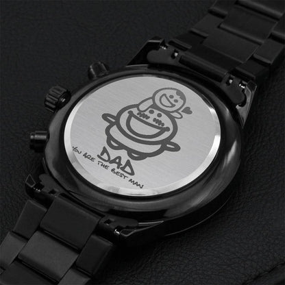 Dad You Are The Best Man Engraved Watch. Engraving Chronograph Watch