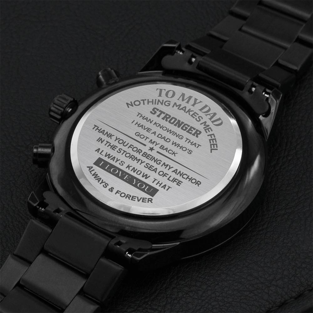 Luxury Gift For Dad. Birthday Gift. Anniversary Gift. Christmas Gift. Engraving Chronograph Watch