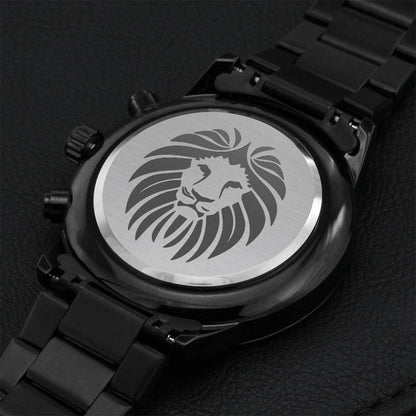 Lion Chronograph Watch Engraving Chronograph Watch