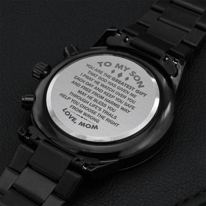 Gift For Son - Watch Over - Watch Engraving Chronograph Watch