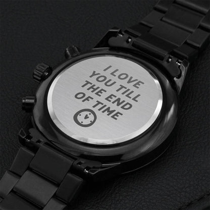 Till The End Of Time Chronograph Watch Engraving Chronograph Watch