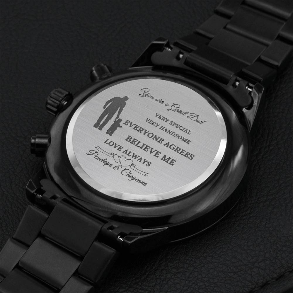 Customize Dad Gifts Funny Dad Gifts Dad Christmas Gift Gift For Dad Dad Birthday Gift Dad Gag Gift Best Dad Ever Engraving Chronograph Watch