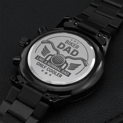 To My Biker Dad - Cooler Dad - Collection Dad Engraving Chronograph Watch