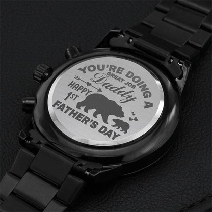 Happy First Father's Day! Engraving Chronograph Watch