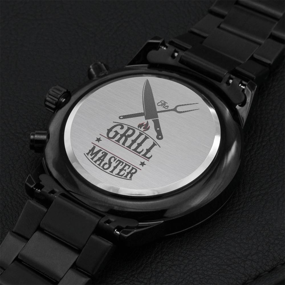 Grill Master Engraving Chronograph Watch