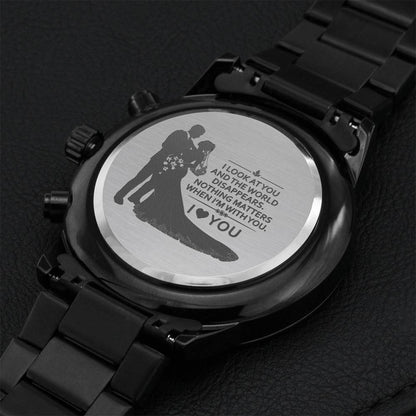 I Look At You Engraving Chronograph Watch