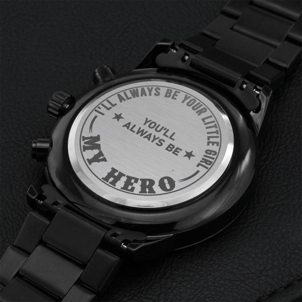 Your Little Girl Engraving Chronograph Watch